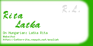 rita latka business card
